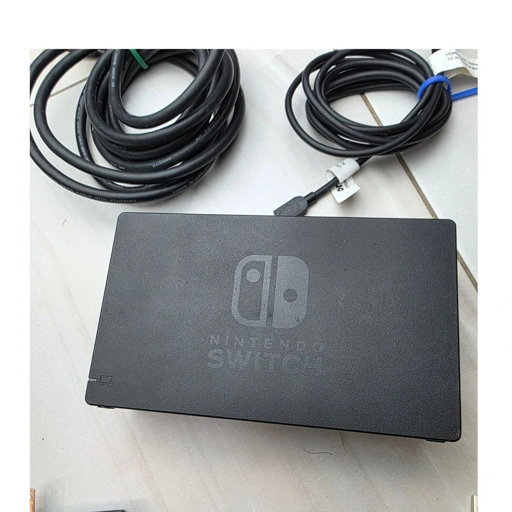 Nintendo Switch Docking Station HAC-007 Black AC Adapter HDMI USB-C Cables W2